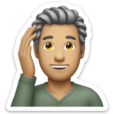 Man who put his finger in the hair sticker