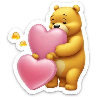 I love you more than pooh loves honey  sticker
