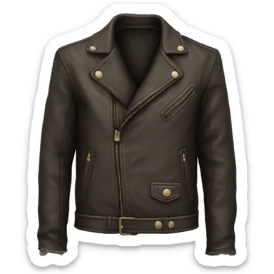 distressed leather jacket sticker