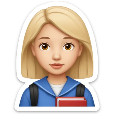 girl student in evry century sticker