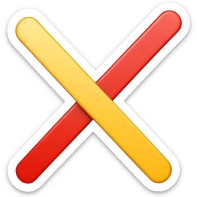 Similar to 🇮🇩 with yellow colour 50% and red colour 50% of 2 strip sticker