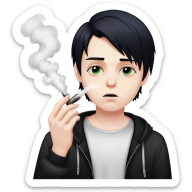 emo boy vaping  sticker