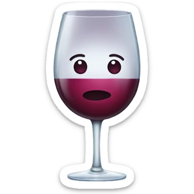 wine glass emoji that is 97% filled with wine  sticker