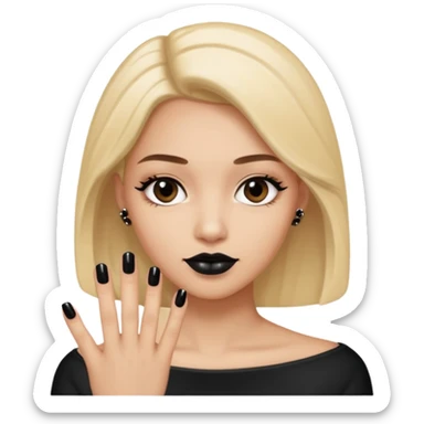  With ber Black nail sticker