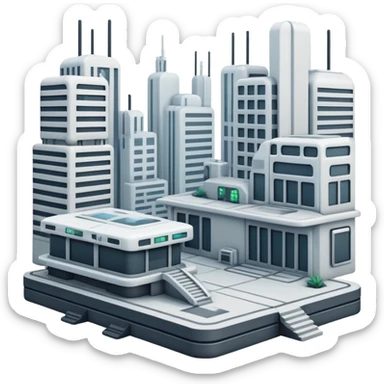 Dystopian Aesthetic Scenery Deco sticker