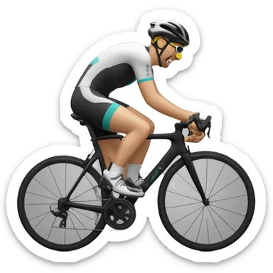 Cycliste qui mange des pâtes  sticker