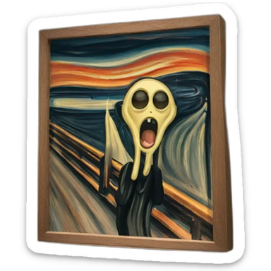 The Scream by Edvard Munch sticker