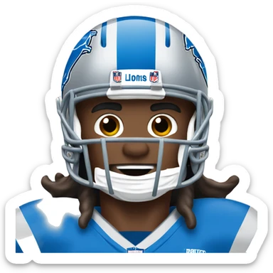 detroit lions football player sticker
