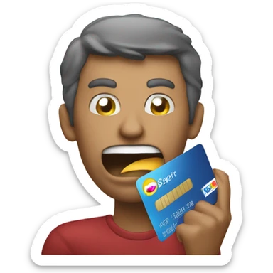 Slamming down a credit card sticker