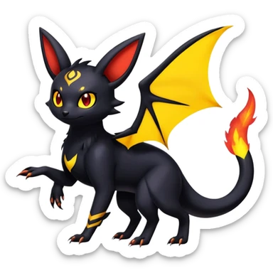 Salandit-Umbreon-Noibat-Litten-Hybrid (Full body) sticker