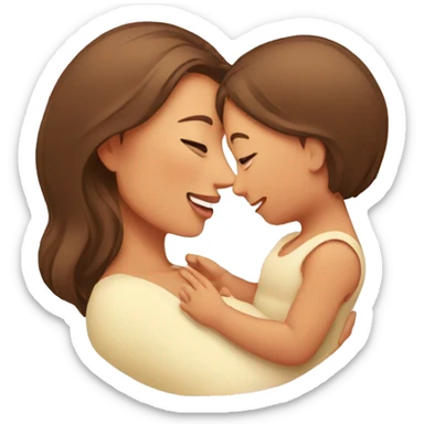 Mom and baby sticker