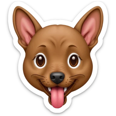Xoloitzcuintle Dog silly expression with tongue sticking out sticker