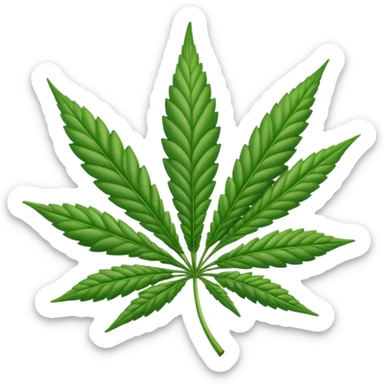 emoji hoja de marihuana sticker
