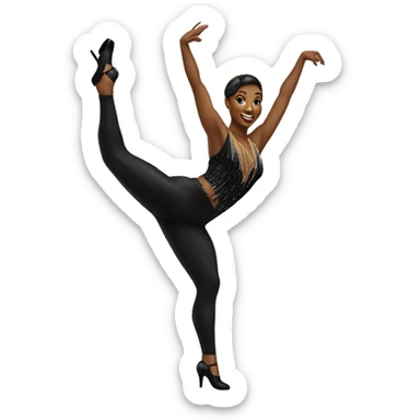  in Chicago all that jazz dancer black sticker