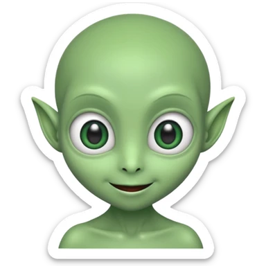 Make me a cute alien sticker