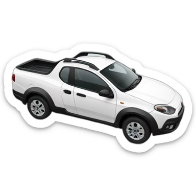 White Fiat Strada sticker