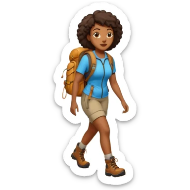 Forest Path Walker black woman sticker