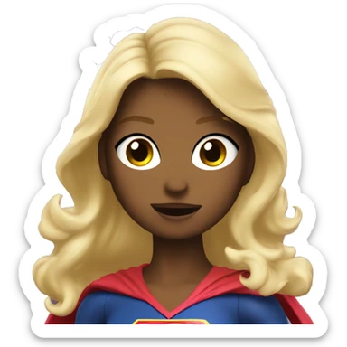 Supergirl with lightning sticker