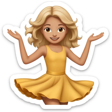 girl dancing twirling sticker