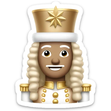 Beige themed Christmas nutcracker sticker