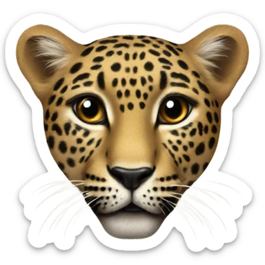 Leopard heart sticker