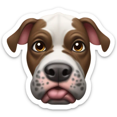 Moo dang the hippo mixed with a boxer breed dog sticker