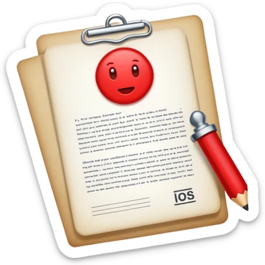 solo un documento con un simbolo de denegado sticker