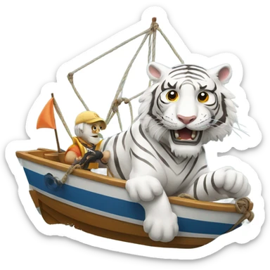 White Tiger towing a boat sticker