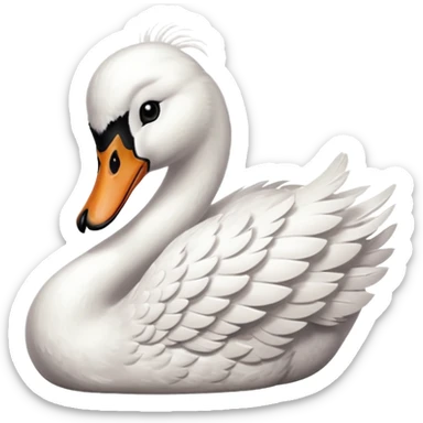 cisne com expressão confusa sticker