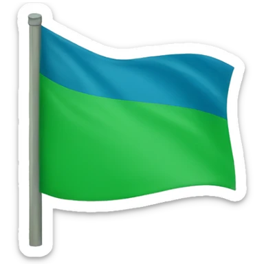 Bandera azul y verde sticker