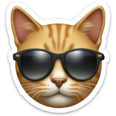 Cat with sunglasses sticker