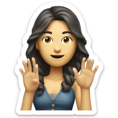 Lara Crofts Büste mit winkender Hand sticker