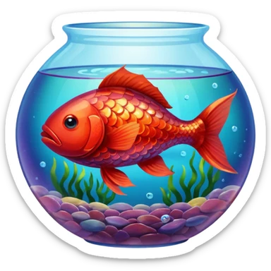 Red Fish in the house sticker