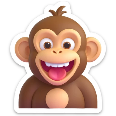 Monkey laugh  sticker