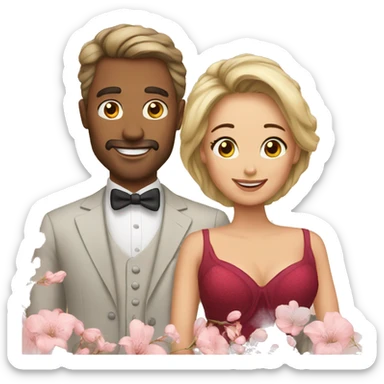 A man with their beautiful wife  sticker