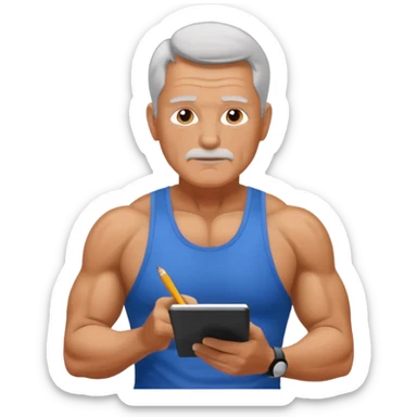 gym daddy older and write there on top sticker