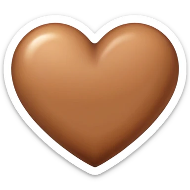 Brownish tan heart sticker