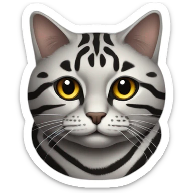 Gros chat foncé avec rayures noires sticker