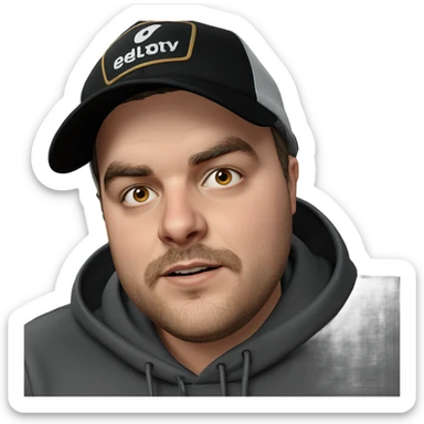 casual portrait of a man sticker