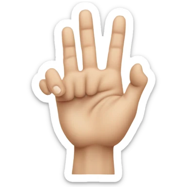 a hand that shows Rock On Hand Sign sticker