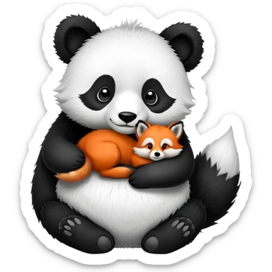Панда родила лису sticker