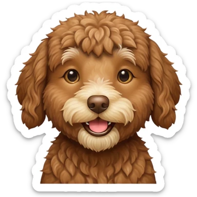 labradoodle laughing
 sticker