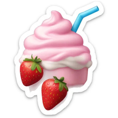 Strawberry milkshake  sticker
