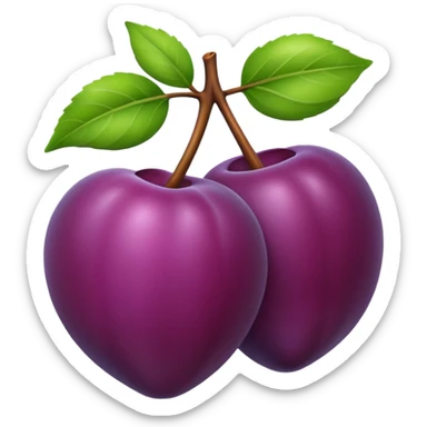 one small plum sticker