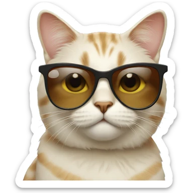 Cat with sunglasses sticker
