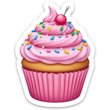 pink cupcake sticker