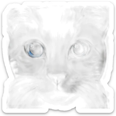 Cat blue etes sticker