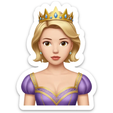 Scarlett Johansson in a princess dres sticker