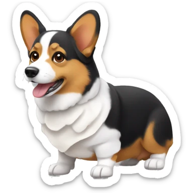 Tri-color corgi sticker