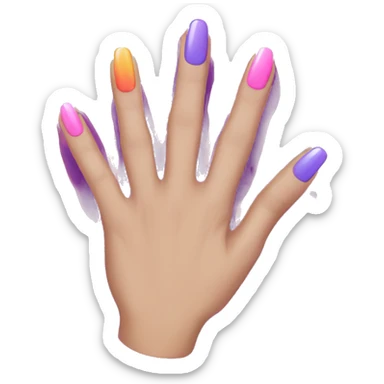 Nail polish fingers  sticker